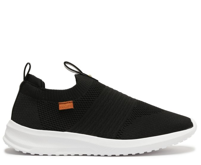 Tênis Slip On Knit Liso Strech Jogging