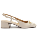 Sapatilha Slingback Salto Bloco Bridão