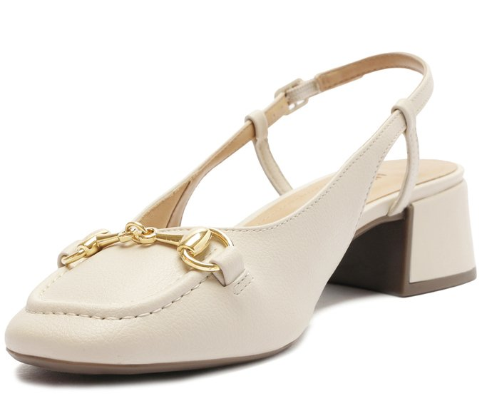 Sapatilha Slingback Salto Bloco Bridão