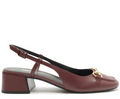 Sapatilha Slingback Salto Bloco Bridão